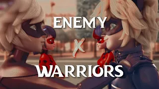 enemy x warriors | shadybug, clawnoir & ladybug, cat noir