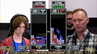 Top 4 - Alex Kerr vs. Jonas Neubauer - Classic Tetris World Championship 2015