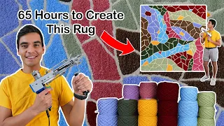 ASMR Making A Handmade Rug | Tufting Process | Studio Vlog | Tufting ASMR