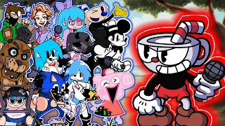 FNF Snake Eyes - VS Cuphead - But Different Characters Sing It🎵(Everyone Sings)(NEW CHARACTERS)