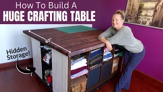 IKEA Hack + Recycling = The ULTIMATE Sewing Table with TONS of Storage for $0 (well, almost)