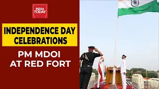 PM Narendra Modi Inspects The Guard Of Honour At Red Fort, On The Occasion Of 74th Independence Day