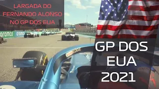 FORMULA 1 2021 GP EUA - FERNANDO ALONSO START LARGADA