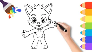 How to Draw Pinkfong for Kids | Easy Step-by-Step Tutorial
