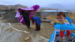 A Rainy Day in the Nomadic Family's Life | A Documentary of Love and Care
