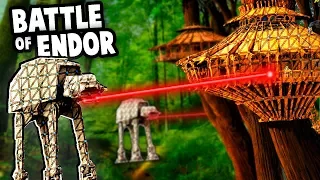 Tree Forts vs AT-AT Walkers!  Battle of Endor (Forts New Update Gameplay)