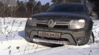 Работа имитаций блокировок Renault Duster в снегу.