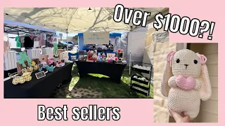 I MADE OVER $1000 AT MY FIRST TWO-DAY MARKET!💰(PART 2)💰Market Vlog, Best Sellers!🧸