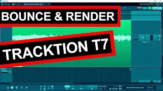 Tracktion 7 Tutorial - Bounce and Render Audio Tracks