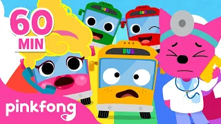 [BEST] Wheels on the Bus and more! | Kids' favorite car & bus compilation | Pinkfong Vehicle songs