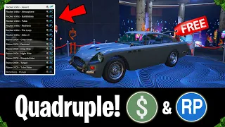 GTA 5 ONLINE WEEKLY UPDATE! NEW QUADRUPLE MONEY & DISCOUNTS! (QUADRUPLE MONEY ON STUNT RACES)