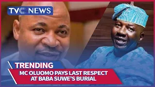 (VIDEO) Baba Suwe Final Burial - MC Oluomo Pays Last Respect