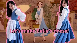 I Made Belle's Blue Dress, but as a Daily Cosplay with a Corset Top || Cottagecore sewing