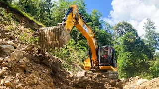 Risky Mountain Road GONE?! Excavator vs MASSIVE Landslide | Excavator Planet