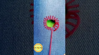 How to mend holes in clothes? Amazing Embroidery Stitches For Beginners /Guide to Sewing. #shorts