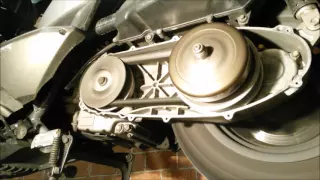 Inside a scooter CVT transmission