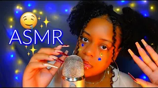ASMR 😴🌙 - wet/sticky mouth sounds, hand movements & face touching🫶🏽✨(brain melting 🤤)✨