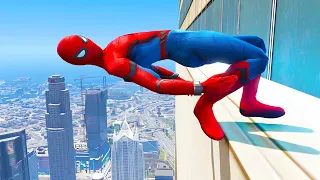 GTA 5 Spiderman Crazy Ragdolls Compilation #2 (Spider-Man Jumps/Falls)