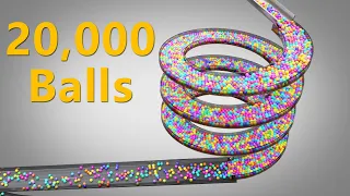 20,000 Color Balls Marble Run Loop animation V01
