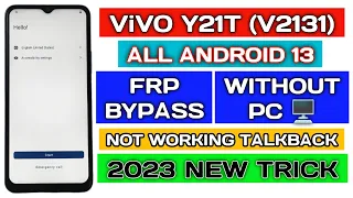 Vivo Y21T (V2131) frp bypass without pc Android 13.||@TadrishinfoTech||