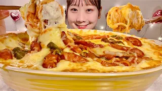ASMR Spaghetti Gratin【Mukbang/ Eating Sounds】【English subtitles】