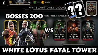 Fatal White Lotus Tower | 200 Bosses R1 | Beat By Gold Team | Mk Mobile