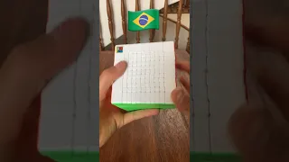 Making the flag of Brazil on the 11x11 Rubik’s cube 🇧🇷