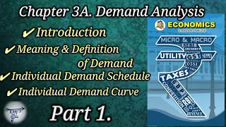 Class 12th, Economics, Chapter 3A. Demand Analysis, Part 1.