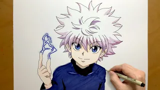 How to Draw Killua Zoldyck from HUNTER×HUNTER | step by step | Easy to draw | draw anime