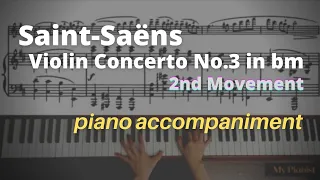 Saint-Saëns - Violin Concerto No.3 in Bm, 2nd Mov: Piano Accompaniment