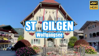 St Gilgen Austria 🇦🇹  Evening walking tour🌛 4K HDR