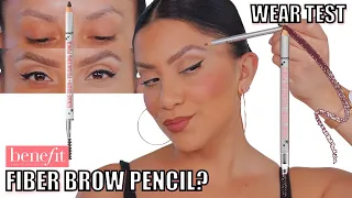 *new* BENEFIT VOLUMIZING FIBER EYEBROW PENCIL REVIEW + WEAR TEST *sparse  brows* | MagdalineJanet