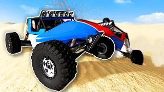 Racing Dune Buggies in a DANGEROUS Desert! - BeamNG Multiplayer Mod Gameplay