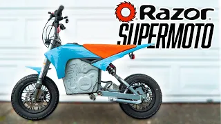 I built the mini Electric Supermoto Razor never did... [72v e-bike mods]