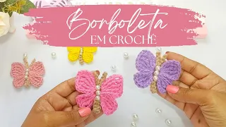 🦋 Borboleta para aplicação em Crochê. Por @VanessaMarcondes