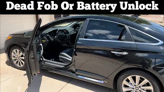 How To Unlock & Open 2015 - 2018 Hyundai Sonata With Dead Battery Or Remote Key Fob Not Working