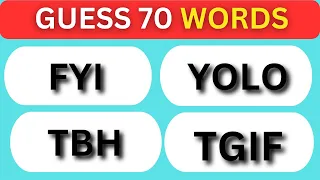 Guess the Word By Abbreviation | Guess the Acronym in 5 Seconds