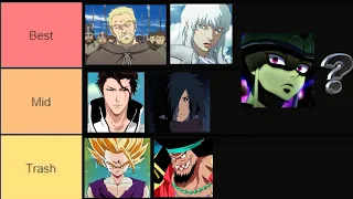 Anime Character Tier List (Best Anime/Manga Side Character + Villains Tier List)