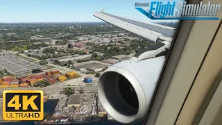 4K | Microsoft Flight Simulator 2020 - ULTRA GRAPHICS - FENIX A320 Landing at MIAMI Airport