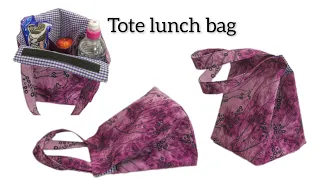 You will be surprised how easily you can sew this lunch tote bag @MYTKOandMYTKO