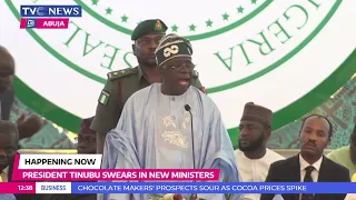VIDEO: President Tinubu's Full Speech At Swearing-In Of New Ministers