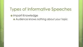 Basics of Informative Speaking