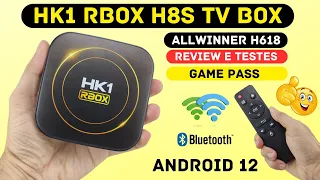 HK1 RBOX H8S TV BOX - ALLWINNER H618 02 GB RAM DDR3 16 ROM - ANDROID 12 - REVIEW UNBOXING E TESTES