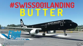 #swiss001landing | Airbus A321 BUTTER Landing | MSFS2020