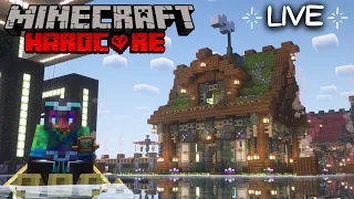 Building a Floating Starter House in Hardcore Minecraft Survival Let's Play 1.20