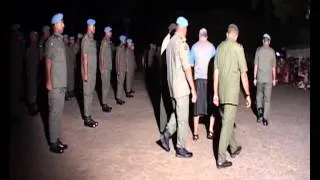 Fijian Prime Minister Voreqe Bainimarama farewells troops for Golan Heights.