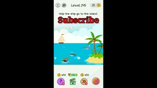 Braindom Level 245 Help the ship go to the island