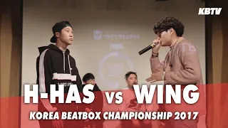 H-has VS Wing | 2017 Korea Beatbox Championship | Final