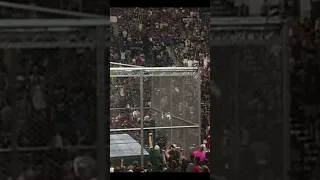 The Undertaker throws Mankind off the top of the cell: Hell in a Cell, 1998