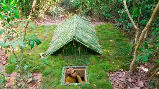 Girl Living Off Grid, Built Bamboo Underground House by Ancient Skills